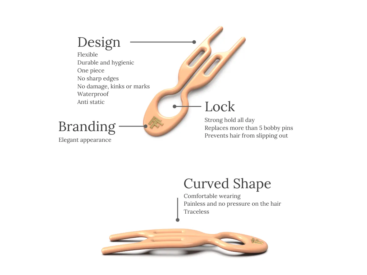 №1 Hairpin Volume Value Set | Peach Fuzz & Backcomb Hair Brush