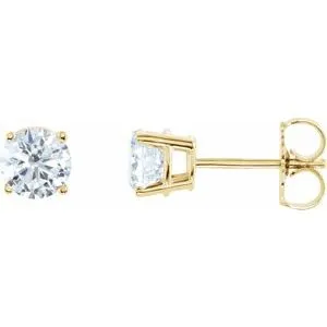 14K Rose 1 CTW Natural Diamond Stud Earrings