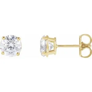 14K Rose 1 CTW Natural Diamond Stud Earrings