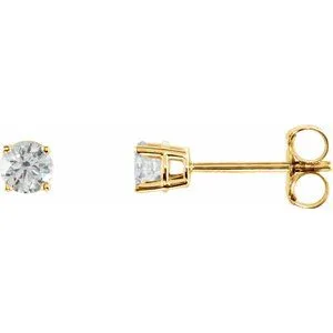 14K Rose 1 CTW Natural Diamond Stud Earrings