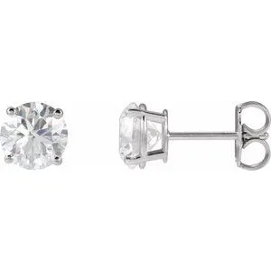 14K Rose 1 CTW Natural Diamond Stud Earrings