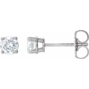 14K Rose 1 CTW Natural Diamond Stud Earrings
