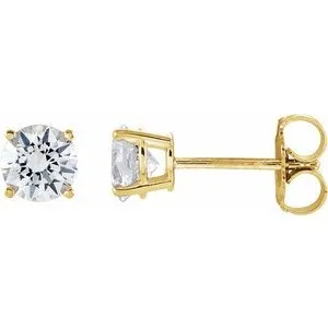 14K Rose 1 CTW Natural Diamond Stud Earrings