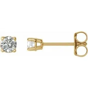 14K Rose 1 CTW Natural Diamond Stud Earrings