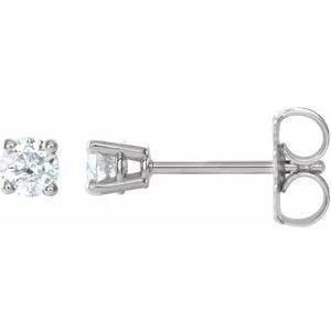 14K Rose 1 CTW Natural Diamond Stud Earrings