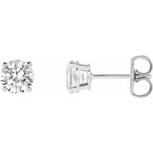 14K Rose 1 CTW Natural Diamond Stud Earrings