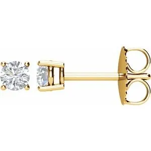 14K Rose 1 CTW Natural Diamond Stud Earrings