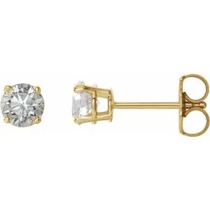 14K Rose 1 CTW Natural Diamond Stud Earrings