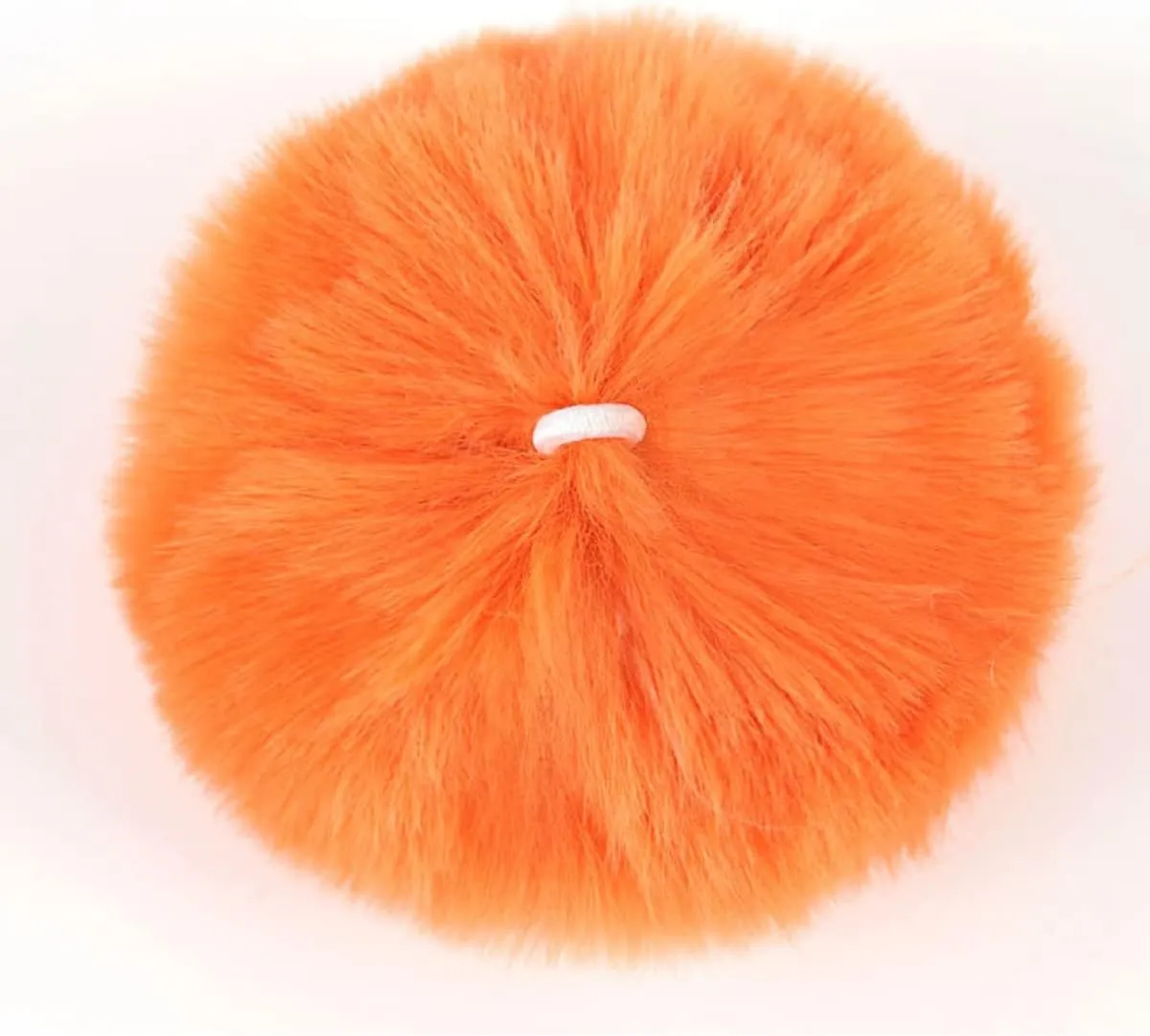 16pcs DIY Pom Pom Keychain Faux Rabbit Fur Ball Key Ring for hat Phone Tag, Handbag Charm