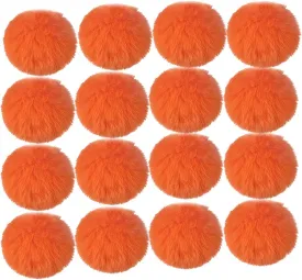 16pcs DIY Pom Pom Keychain Faux Rabbit Fur Ball Key Ring for hat Phone Tag, Handbag Charm