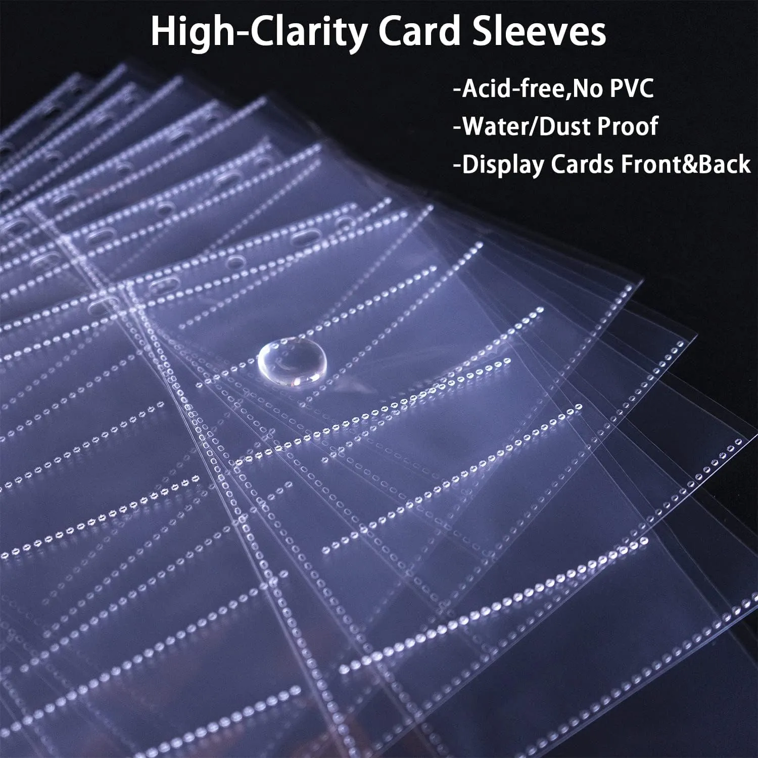 360 Pockets Binder Sleeves Double-Sided 9 Pocket Trading Pages for 3 Ring Binder, Clear Plastic Sleeves for Sport Cards, Business Cards, Game Cards, Photos