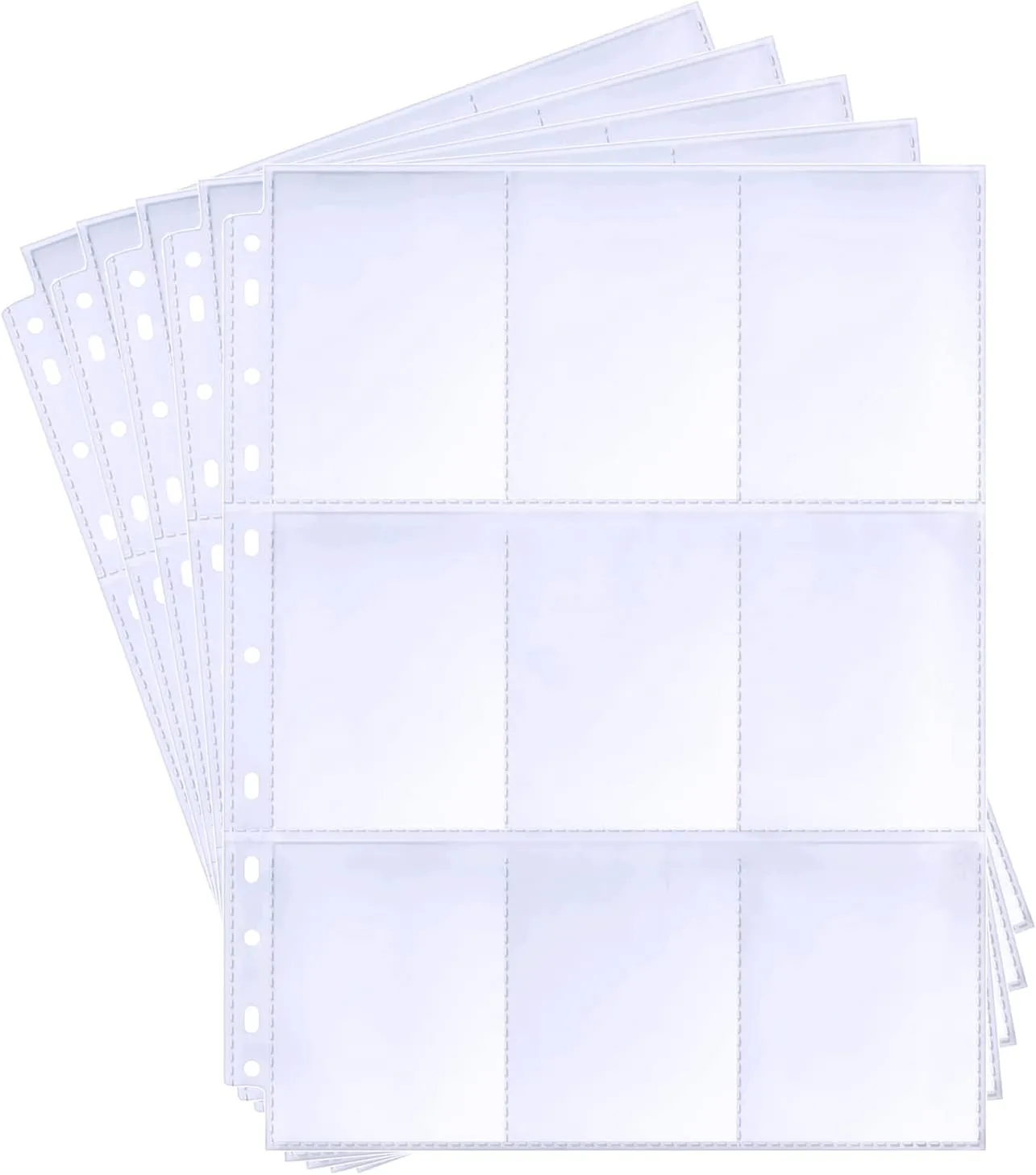 360 Pockets Binder Sleeves Double-Sided 9 Pocket Trading Pages for 3 Ring Binder, Clear Plastic Sleeves for Sport Cards, Business Cards, Game Cards, Photos