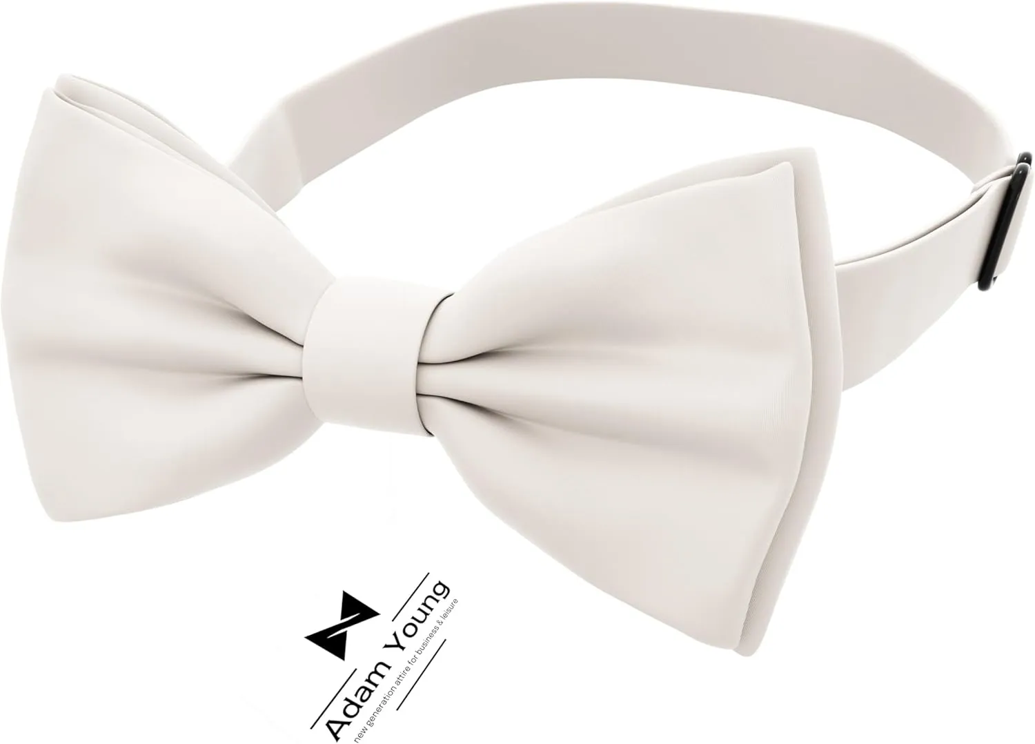 Adam Young Men's Bow Ties with Handkerchief Pre-Tied Style Formal Satin Classic Bowtie for Tuxedo Faux Silk