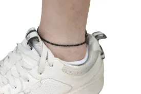 Anklet for men, mans ankle bracelet, Black links chain anklet cable cuban chain, gift for him, mens jewelry, minimalist anklet, fathers day