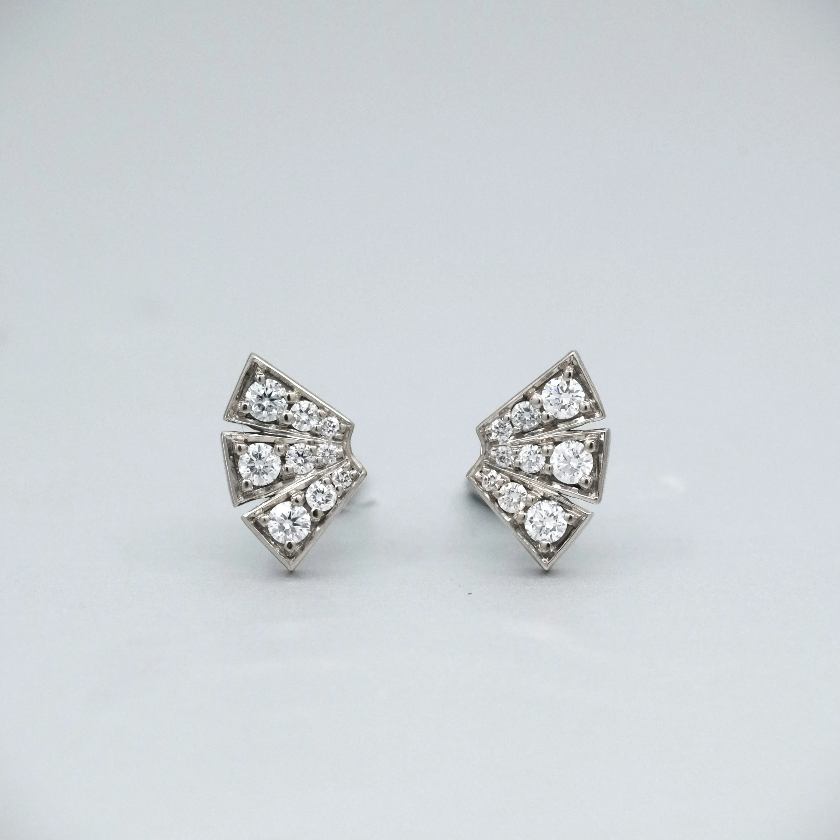 'Apus' Diamond Studs, wide