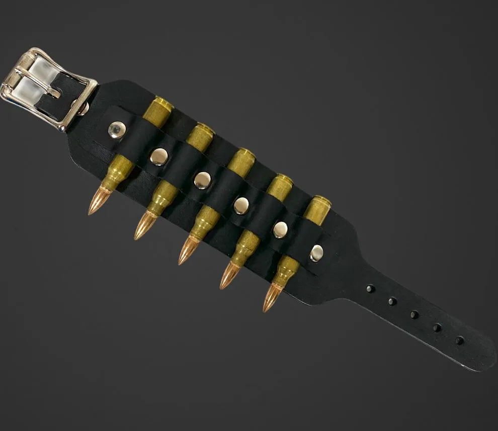 Buckle Bracelet With Real Bullets Bullets
.223 Caliber
2 1/4" Long Bullet
