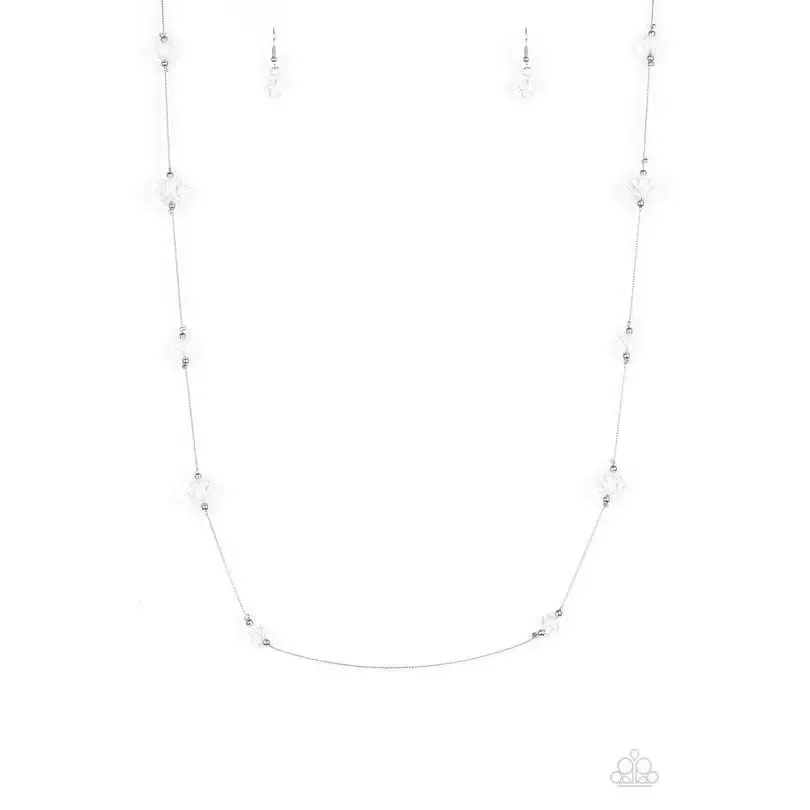 Champagne on the Rocks - White Necklace
