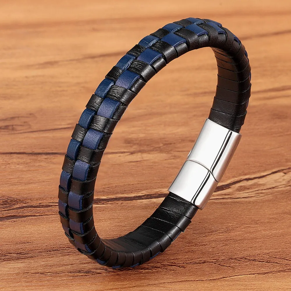 Classic Design Hand-woven Bracelet Personality Gift For Men Genuine Leather Bracelet
