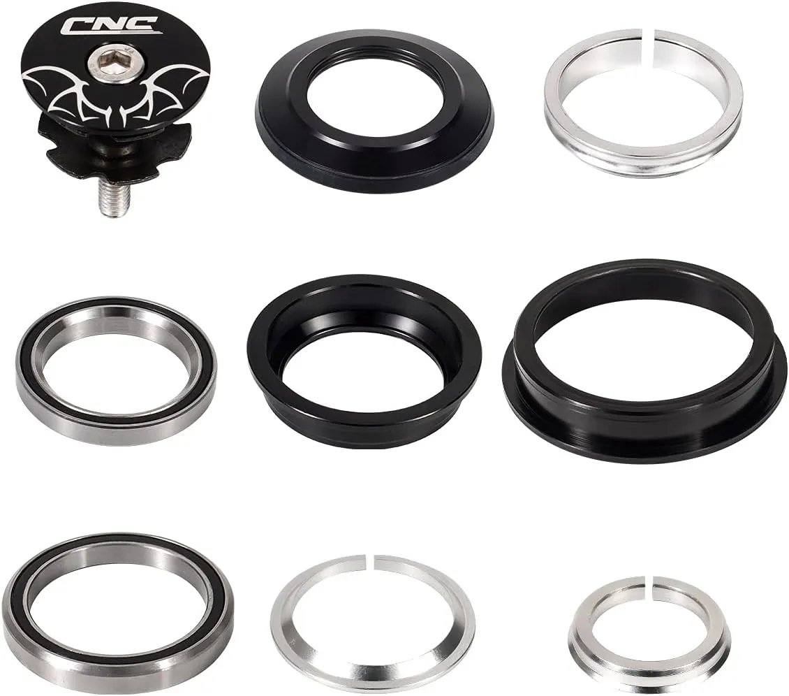CNC 1-1/8" Bike Headset41.8-52/44-56mm Bicycle Headset for Mountain Bike/MTB Road Bike.