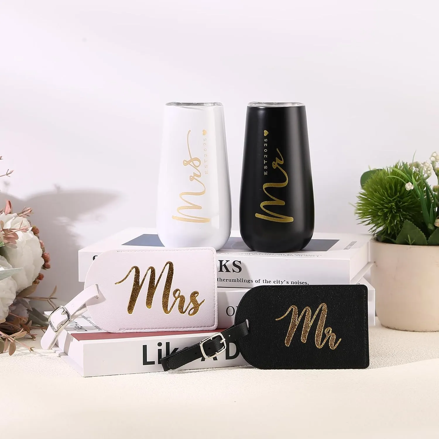 DHQH 2025 Newlywed Engagement Gifts for Couples, Ms & Mrs Gifts with Boyfriend & Girlfriend, Perfect for Newly Weds & Newly Engaged Couples