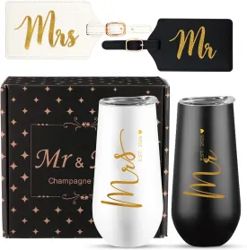 DHQH 2025 Newlywed Engagement Gifts for Couples, Ms & Mrs Gifts with Boyfriend & Girlfriend, Perfect for Newly Weds & Newly Engaged Couples