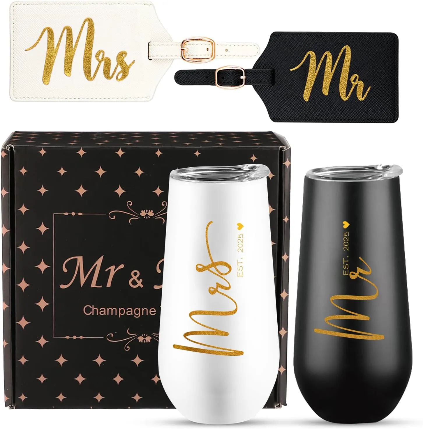 DHQH 2025 Newlywed Engagement Gifts for Couples, Ms & Mrs Gifts with Boyfriend & Girlfriend, Perfect for Newly Weds & Newly Engaged Couples