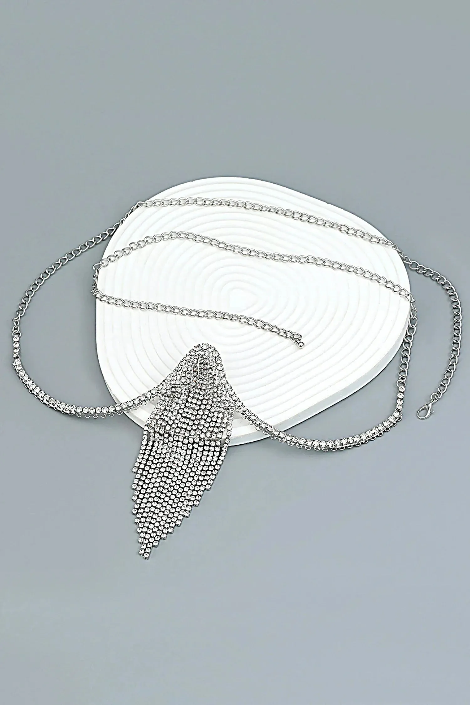 Elektra Rhinestone Tassel Body Chain