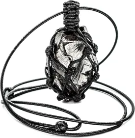 Elite Noble Shungite Pendant Crystals in Hand Braided with Adjustable Cord - Can be Adjusted to Heart or Throat Chakra - Each one has a Certificate of Authenticity
