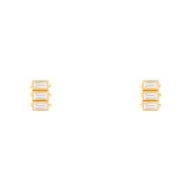 Emerald Cut Diamond Earring