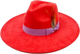 Fedoras Hat Brim Feather Accessories Wide Brim Jazz Hat Men and Women Panama Hat Sombrero 19 M55-58cm