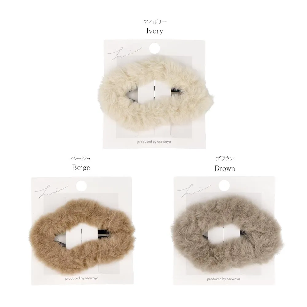 Fluffy Oval Hairpin