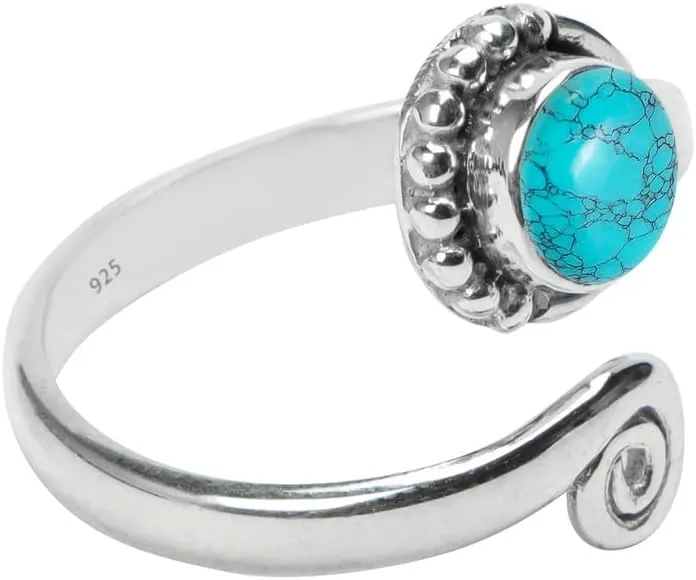 Gemstone Stone Toe Ring 925 Sterling Silver Feet Body Jewellery Handame Toe Ring Gemstone Adjustable Toering For Girls Women Gift Jewellery
