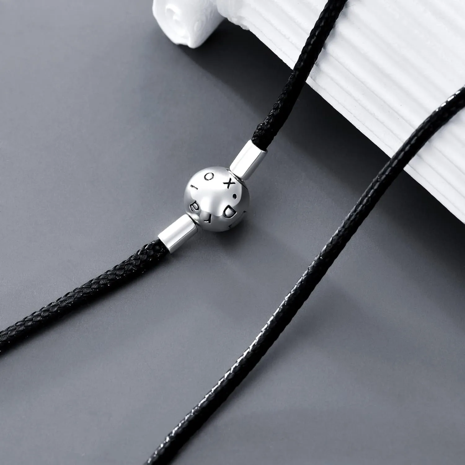 Genuine Leather Cord Chain Necklace Black Braided Wax Rope Chain with 925 Sterling Silver Clasp 14 16 18 20 22 24 26 28 Inches