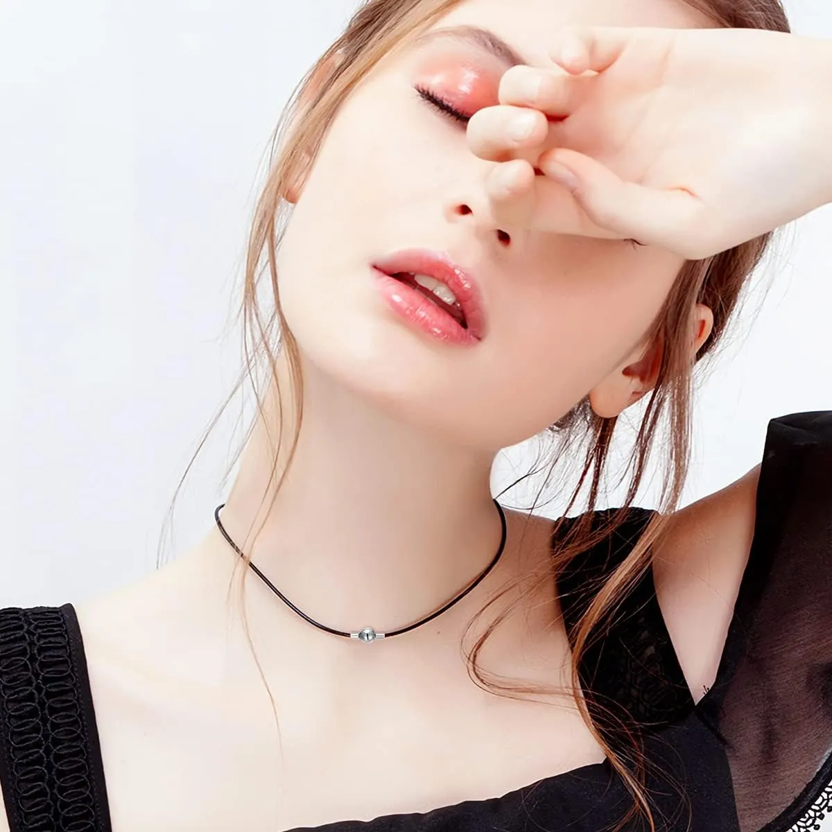 Genuine Leather Cord Chain Necklace Black Braided Wax Rope Chain with 925 Sterling Silver Clasp 14 16 18 20 22 24 26 28 Inches