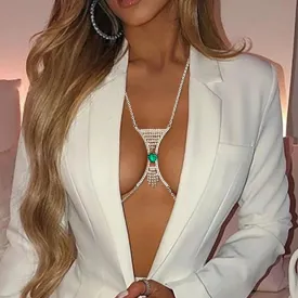 Heart Crystal Chest Chain