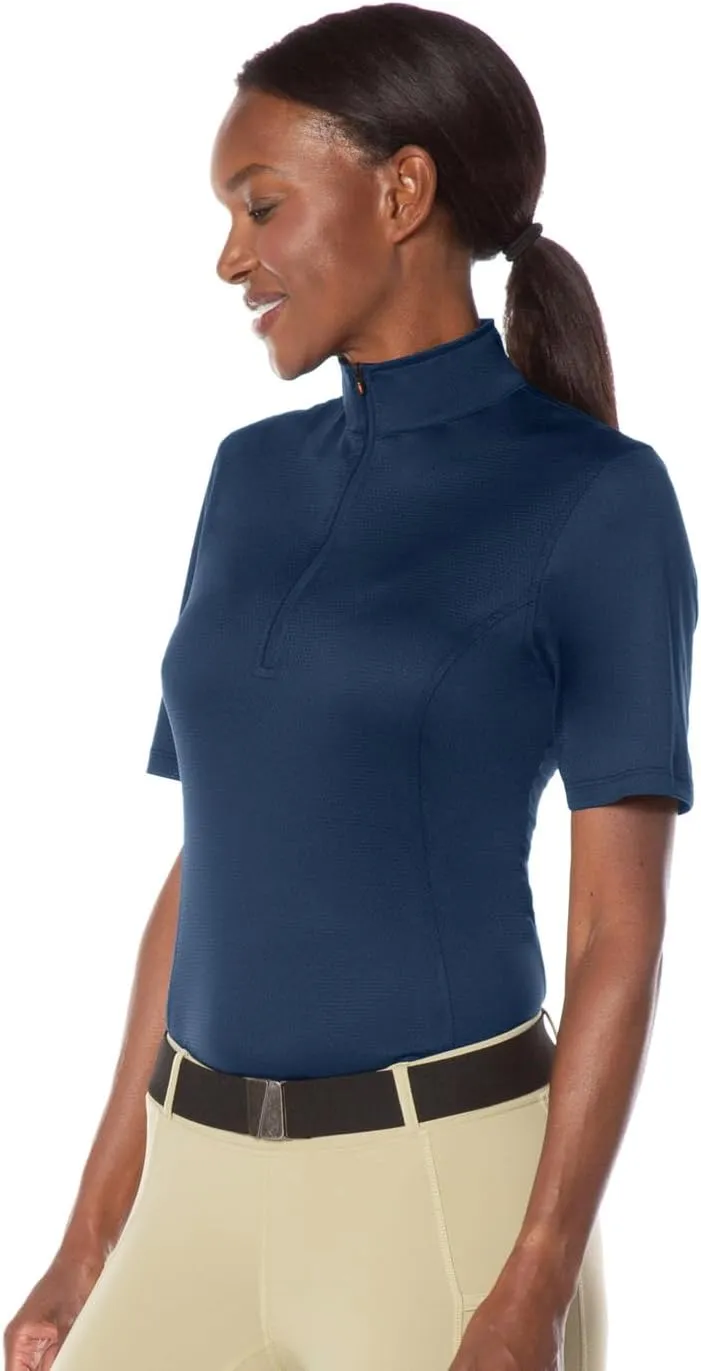 Kerrits Women's Ice Fil Lite Short Sleeve Shirt  Cooling Sun Protection Shirt for Horse Riding, Golf, Hiking