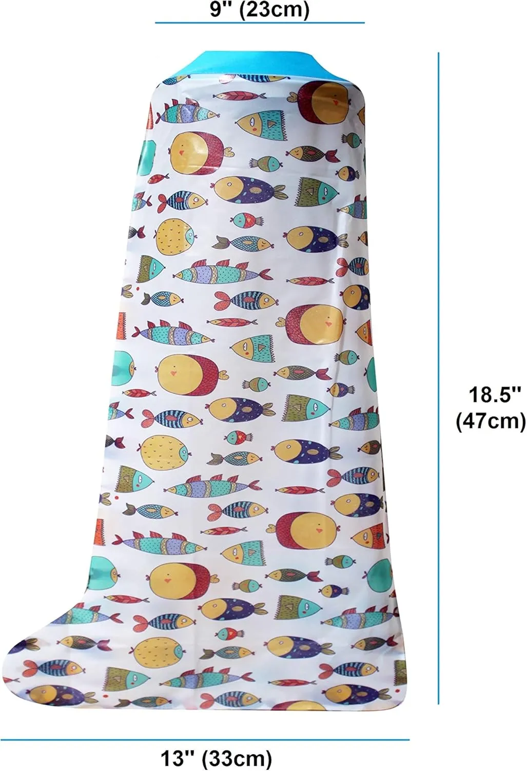 Kids Cast Cover for Showering Foot Waterproof Reusable Cast Protector for Toddlers and Little Kids Cute Design with Fishes