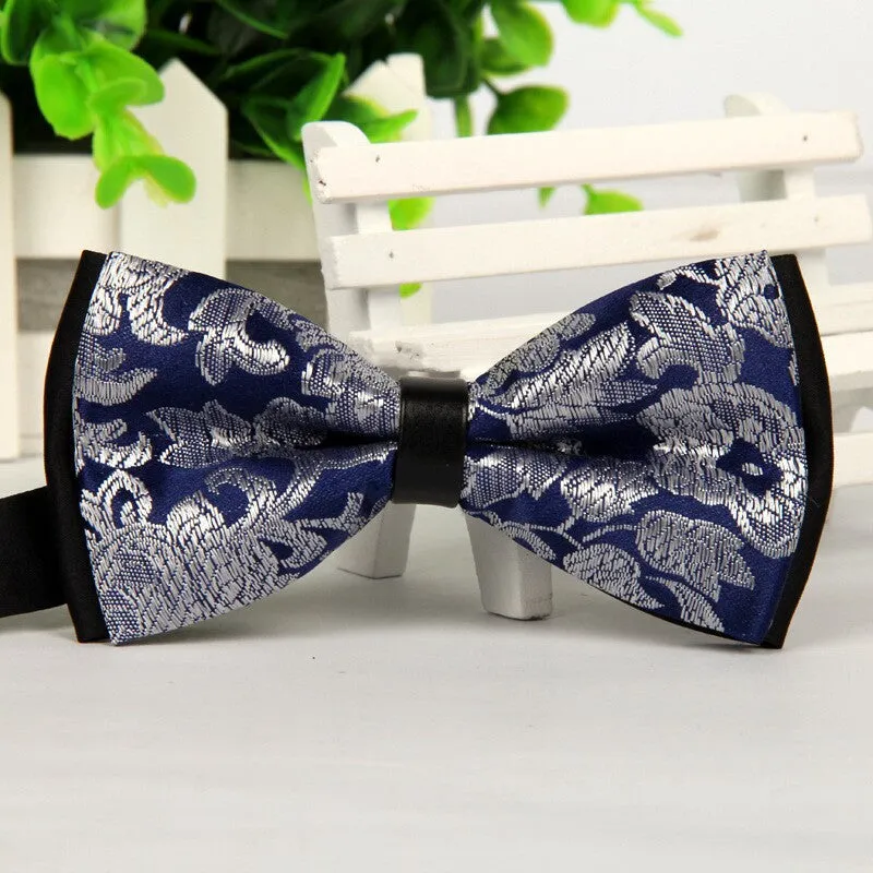 Luxury Black men bow tie Gold Jacquard bowties 12cm*6cm gravatas borboleta lote
