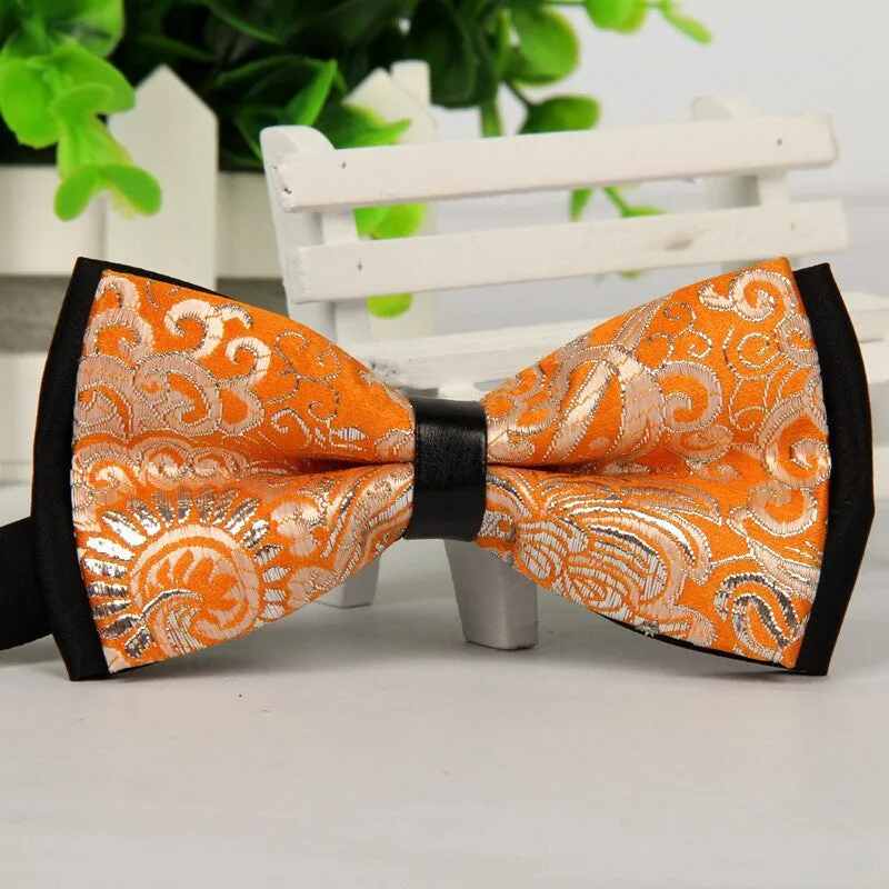 Luxury Black men bow tie Gold Jacquard bowties 12cm*6cm gravatas borboleta lote