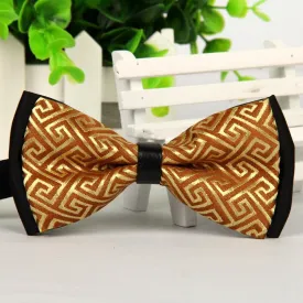 Luxury Black men bow tie Gold Jacquard bowties 12cm*6cm gravatas borboleta lote