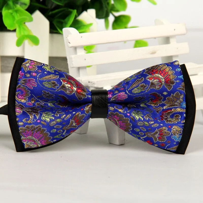 Luxury Black men bow tie Gold Jacquard bowties 12cm*6cm gravatas borboleta lote