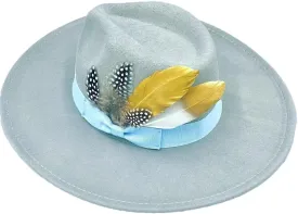 Men's Fedoras Hat Bow Ribbon Feather Accessories Jazz Hat Women's Hats Wide Brimmed Hats 13 M55-58cm
