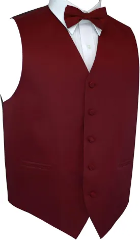 Men's Formal Tuxedo Vest & Bow-Tie Set in White