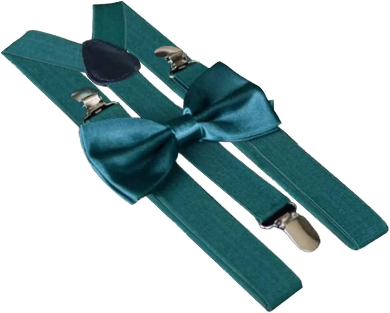 Men's Suspenders and Bow Tie Set Adjustable Y Back Groomsmen Suspenders Tie Set