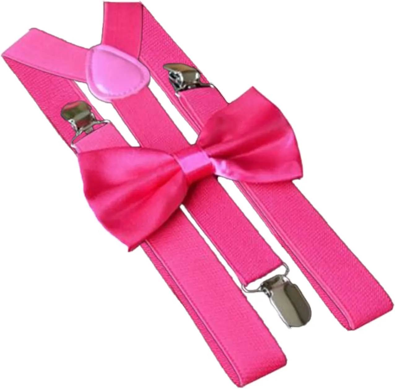 Men's Suspenders and Bow Tie Set Adjustable Y Back Groomsmen Suspenders Tie Set