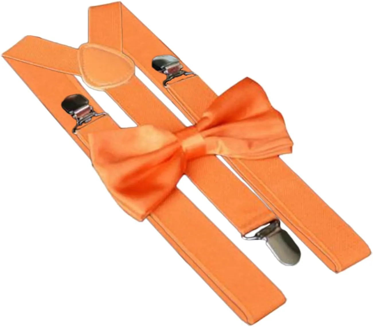 Men's Suspenders and Bow Tie Set Adjustable Y Back Groomsmen Suspenders Tie Set