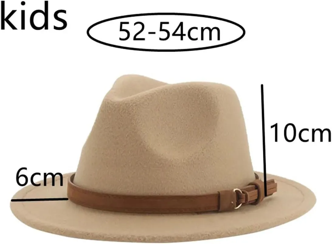 Men's Wide Brim Jazz Hats for Women Fedoras Hat Felted Caps Wedding Fedoras Cap with Belt