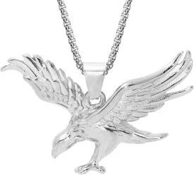 Mens Womens Punk Rock Stainless Steel Animal Eagle Pendant Cool Necklace