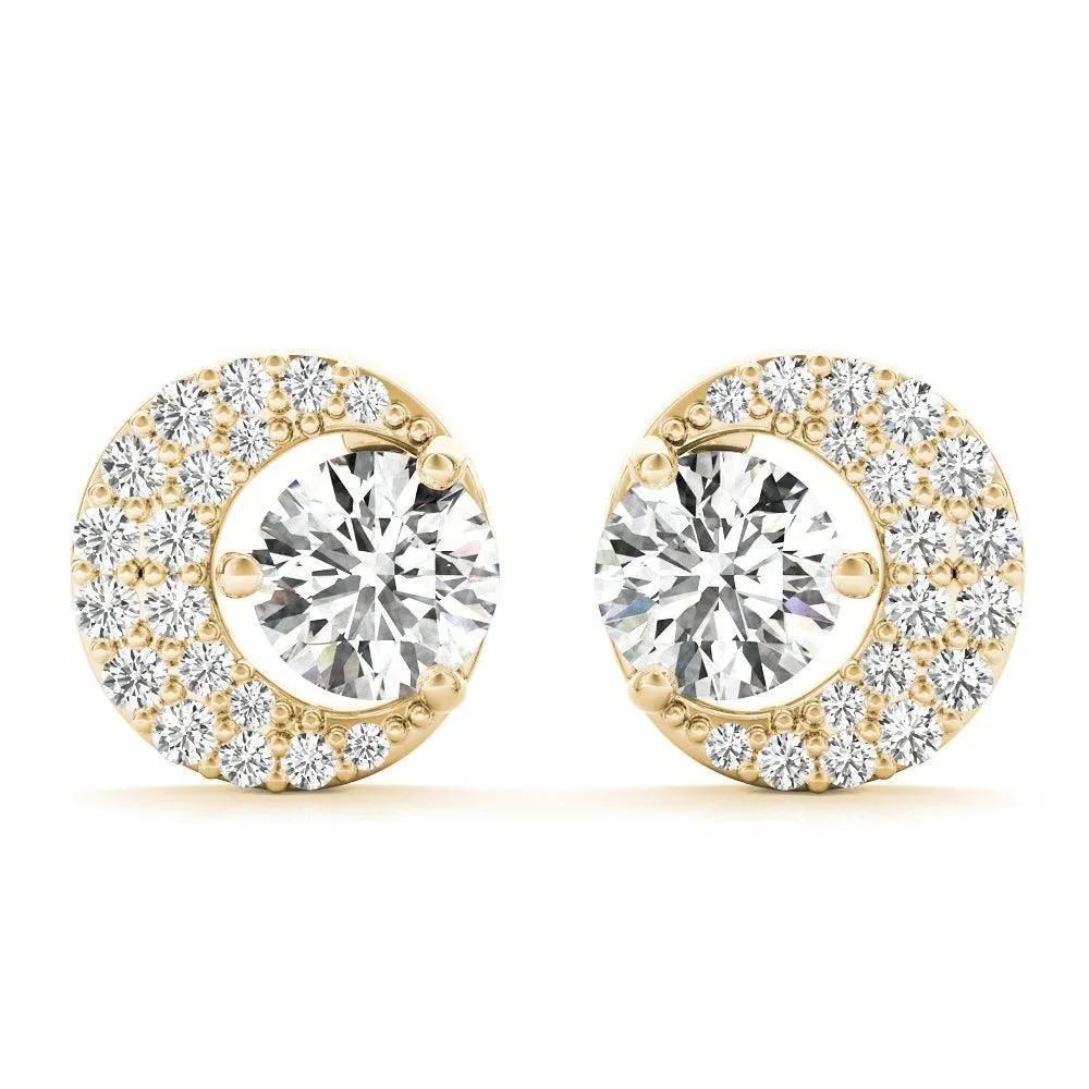 Moon Earrings 5/8Ctw