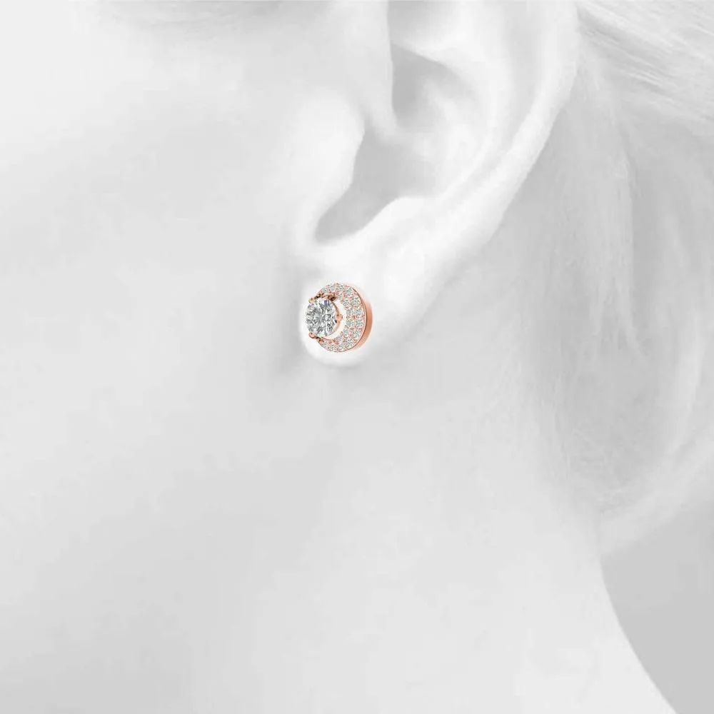 Moon Earrings 5/8Ctw